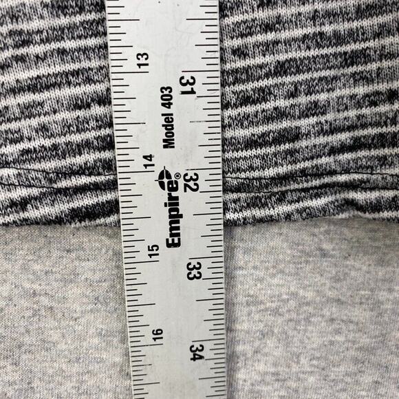 Speechless Dress Womens Medium Black Gray Striped Bell Sleeves Short Pullover - Picture 9 of 9